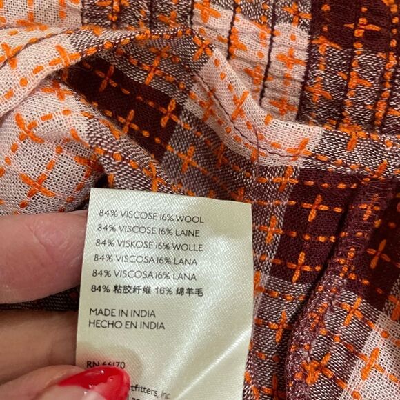NWT Anthropologie Pilcro Deep-V Neck
Plaid Blouse Top Size L - Picture 8 of 10